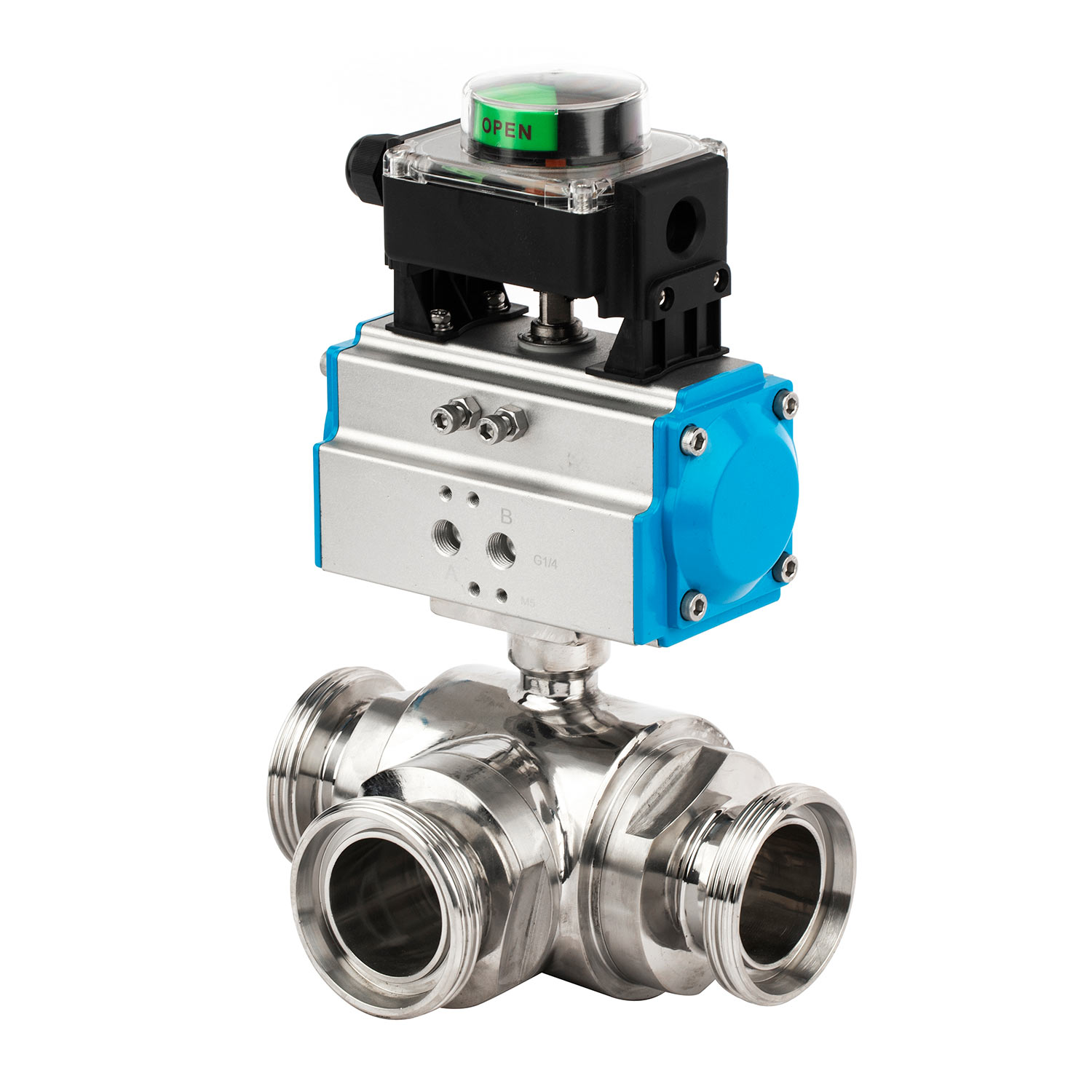 Three-way ball valve