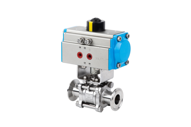 Pneumatic Clamp Three-piece Ball Valve